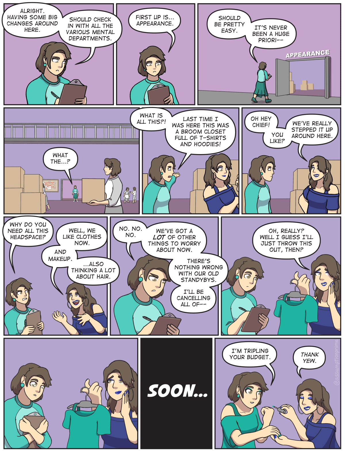 Trust me, I have already been roasted over one open shoulder near-tee shirt being the "different" clothing I was excited about.